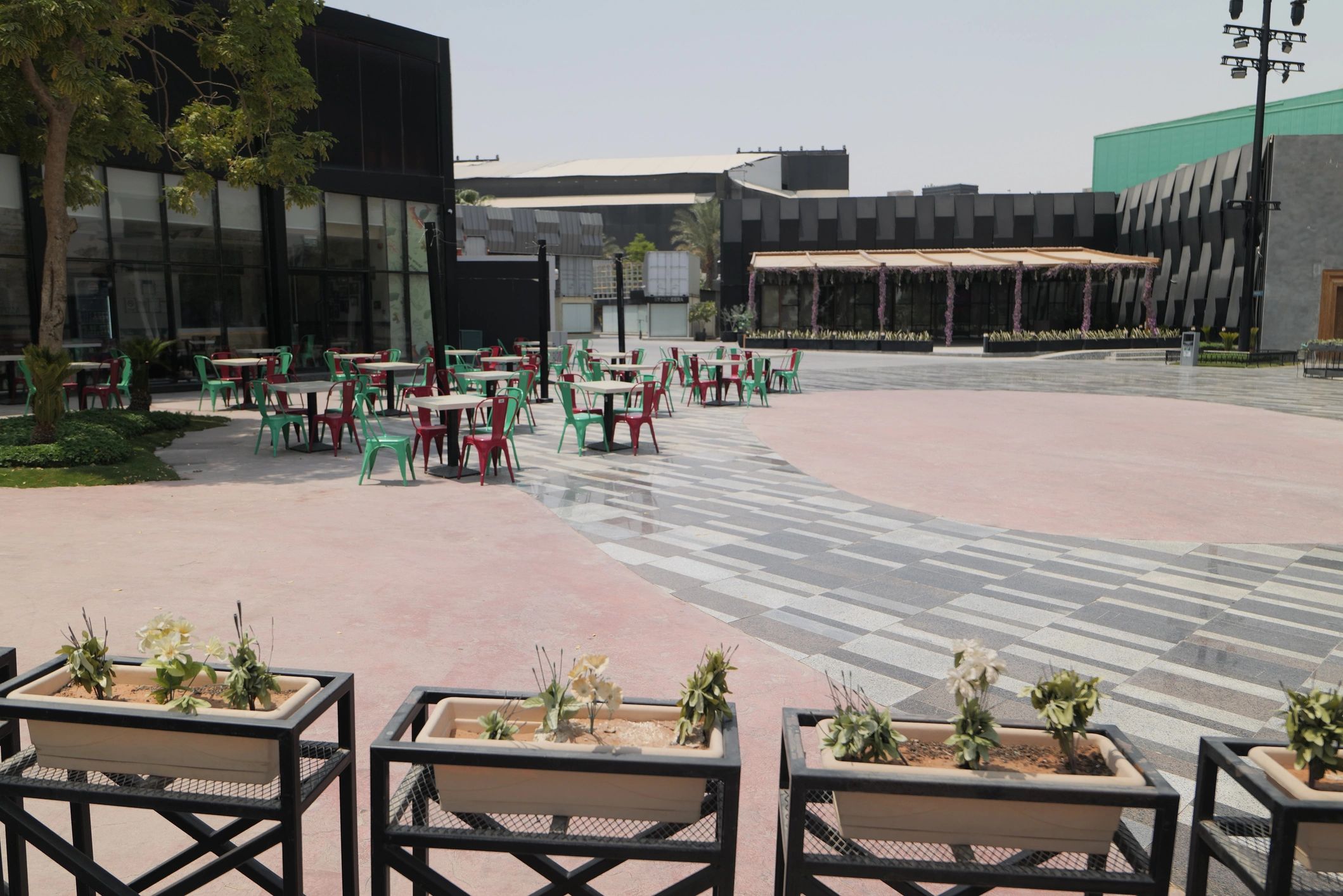 Outdoor event seating and layout setup in Riyadh